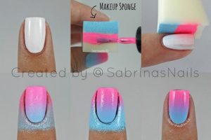 Tutorial nail art con spugnetta per il make up