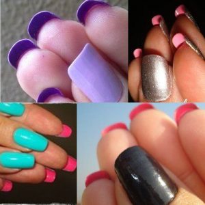Flip sided manicure colorata